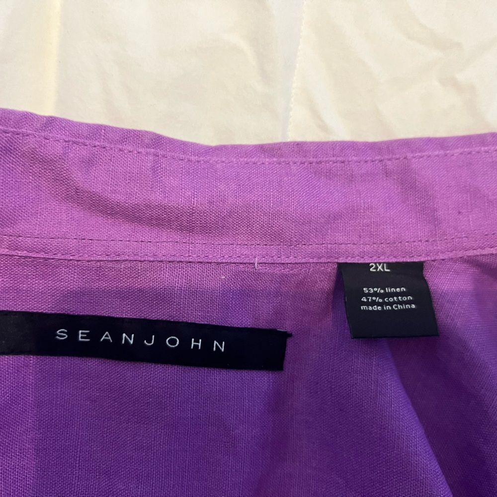 Plum linen short sleeve